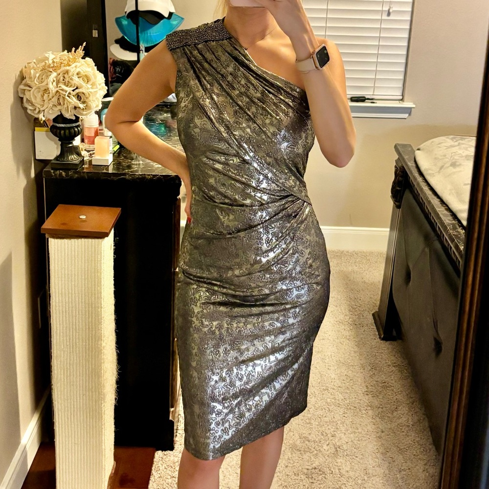 Silver cocktail dress